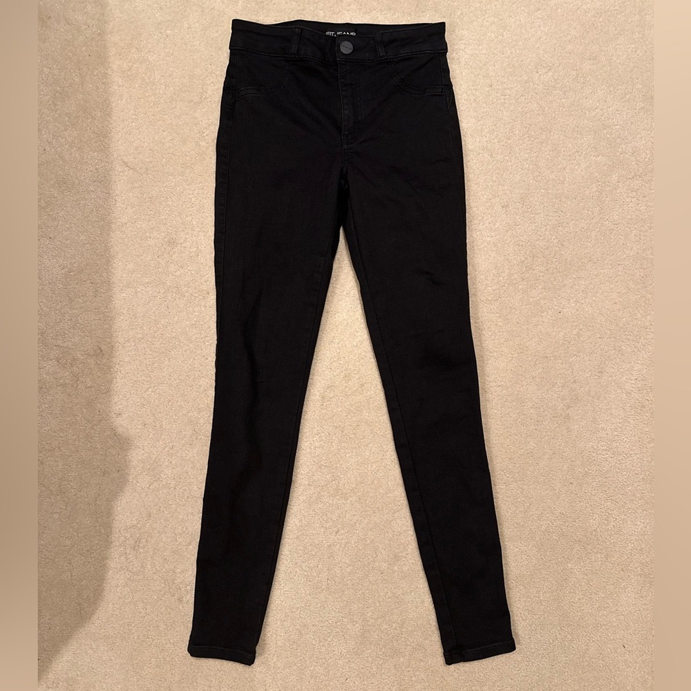 FIT Jeans high waisted black skinny jeans size small